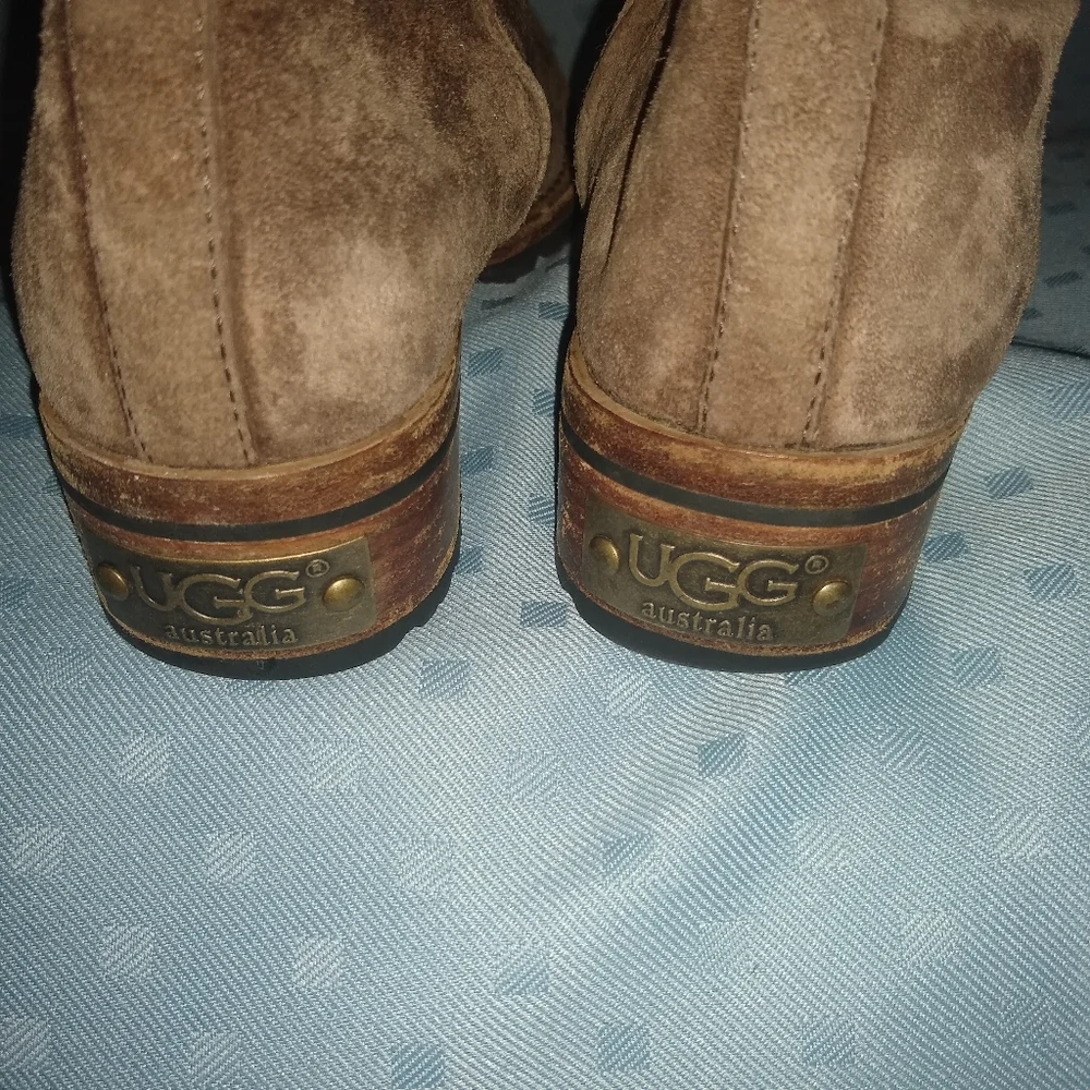 UGG suede knee boots with side zip. Size 6.5_9